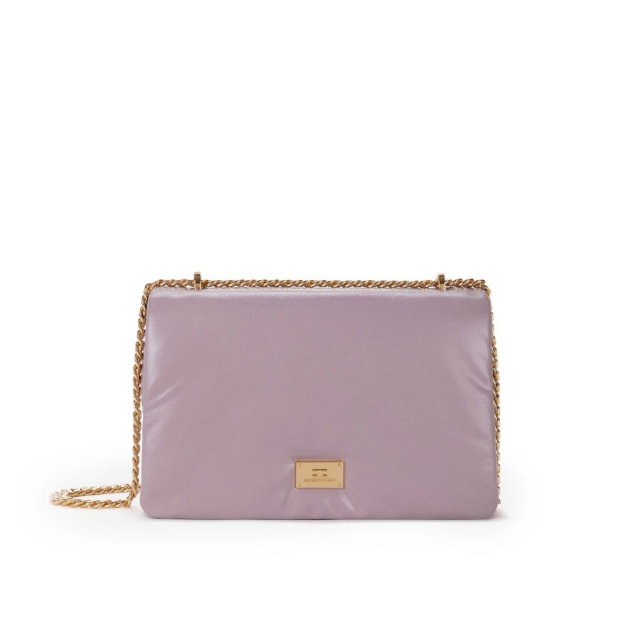 Donna Elisabetta Franchi Borse | Borsa A Spalla Media Elisabetta Franchi In Ecopelle Soft Berry