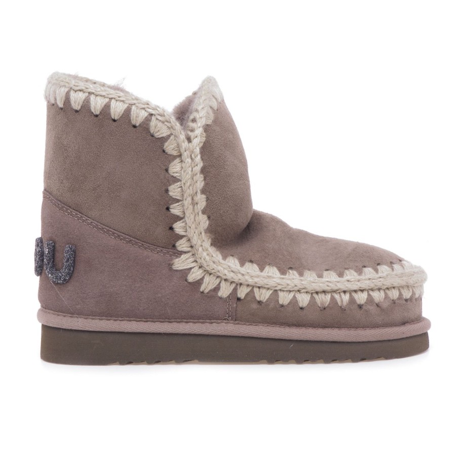 Donna Mou Tronchetti | Stivaletto Mou Eskimo 18 Glitter Logoelephant Grey