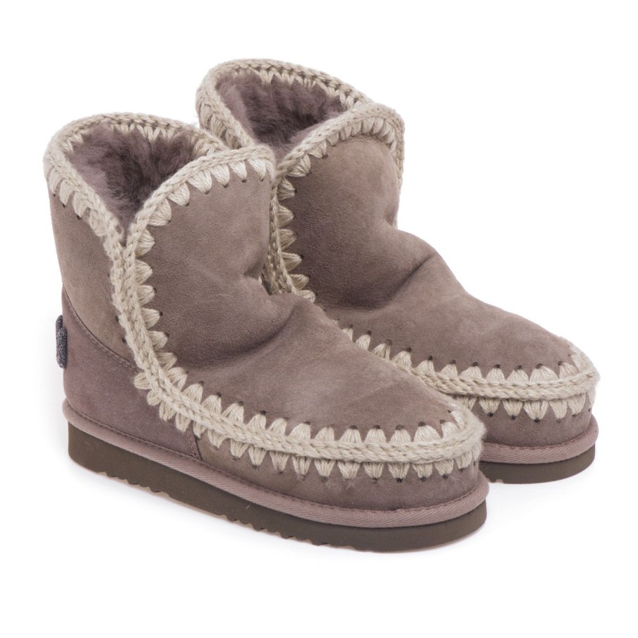 Donna Mou Tronchetti | Stivaletto Mou Eskimo 18 Glitter Logoelephant Grey