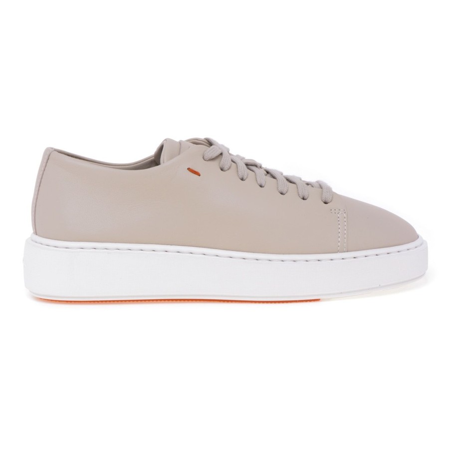 Donna Santoni Sneakers | Sneaker Santoni In Nappa Beige