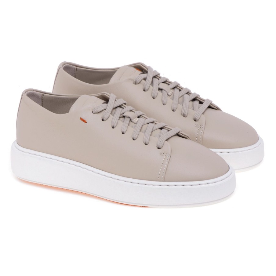 Donna Santoni Sneakers | Sneaker Santoni In Nappa Beige