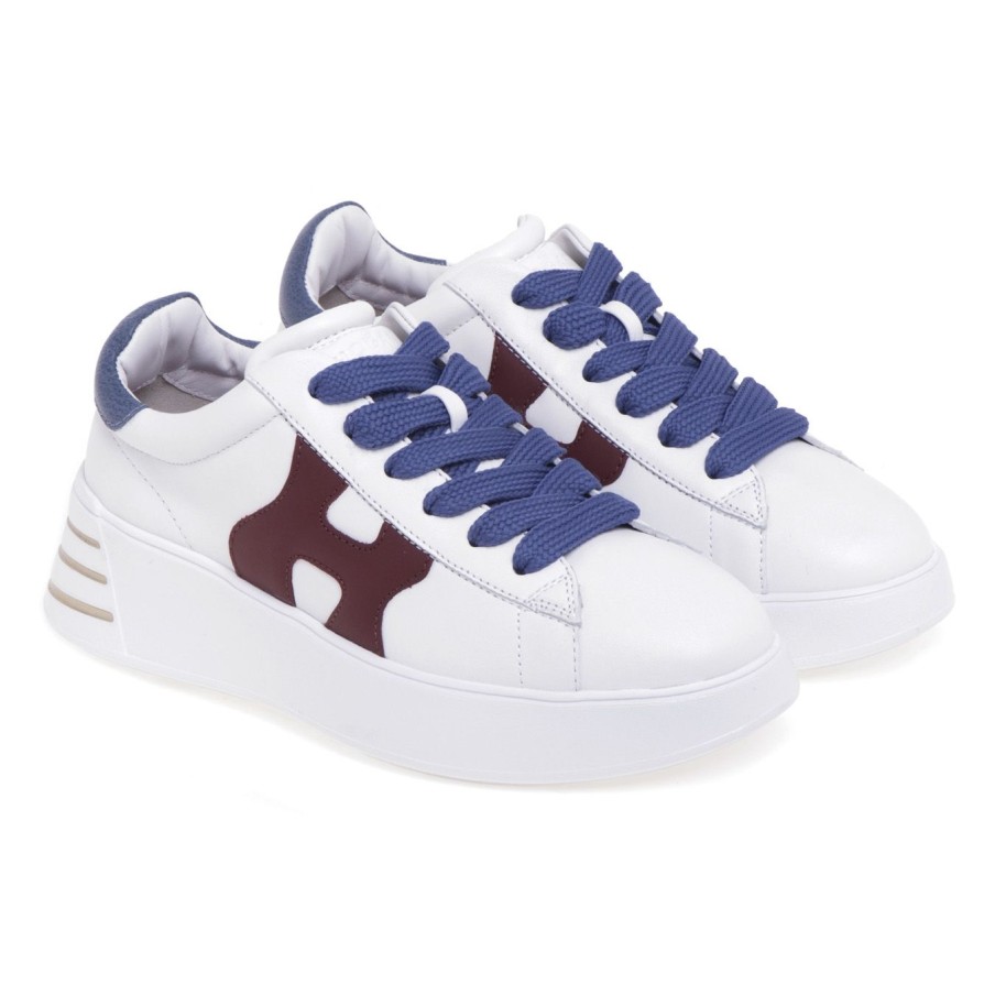 Donna Hogan Sneakers | Sneaker Hogan Rebel H562 In Pelle Bianco