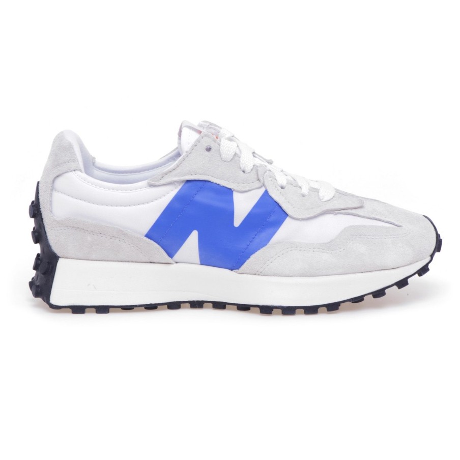 Uomo New Balance Sneakers | Sneaker New Balance 327 In Camoscio E Tessuto Bianco