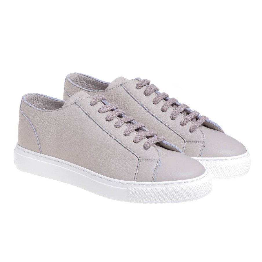 Uomo Doucal's Sneakers | Sneaker Doucal'S In Pelle Martellata Grigio