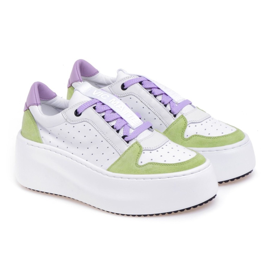 Donna Vic Matie' Sneakers | Sneaker Vic Matie In Pelle E Camosciocuoio