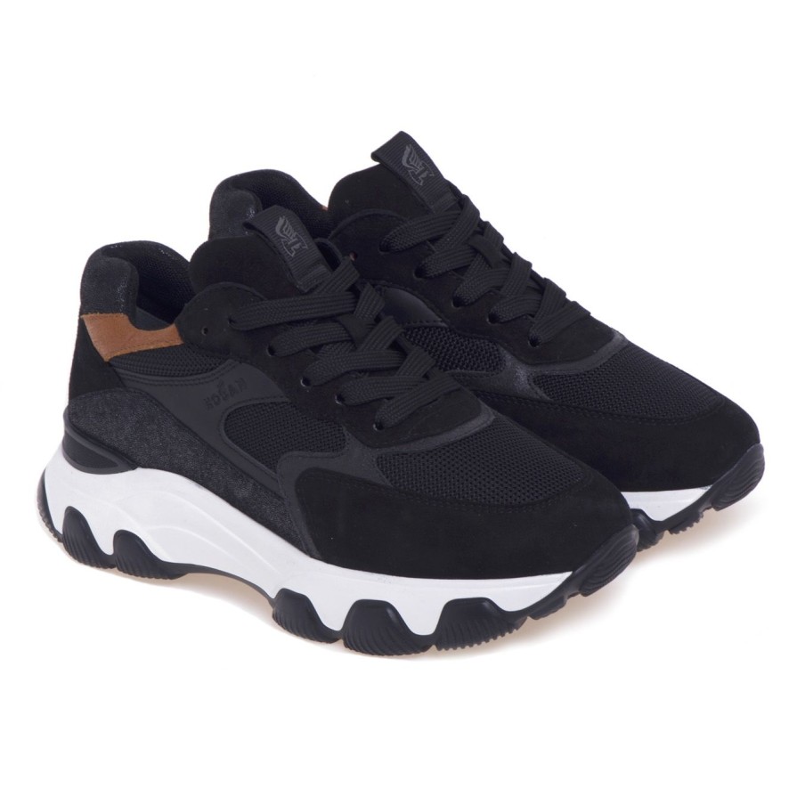 Donna Hogan Sneakers | Sneaker Hogan Hyperactive In Camoscio E Tessutonero