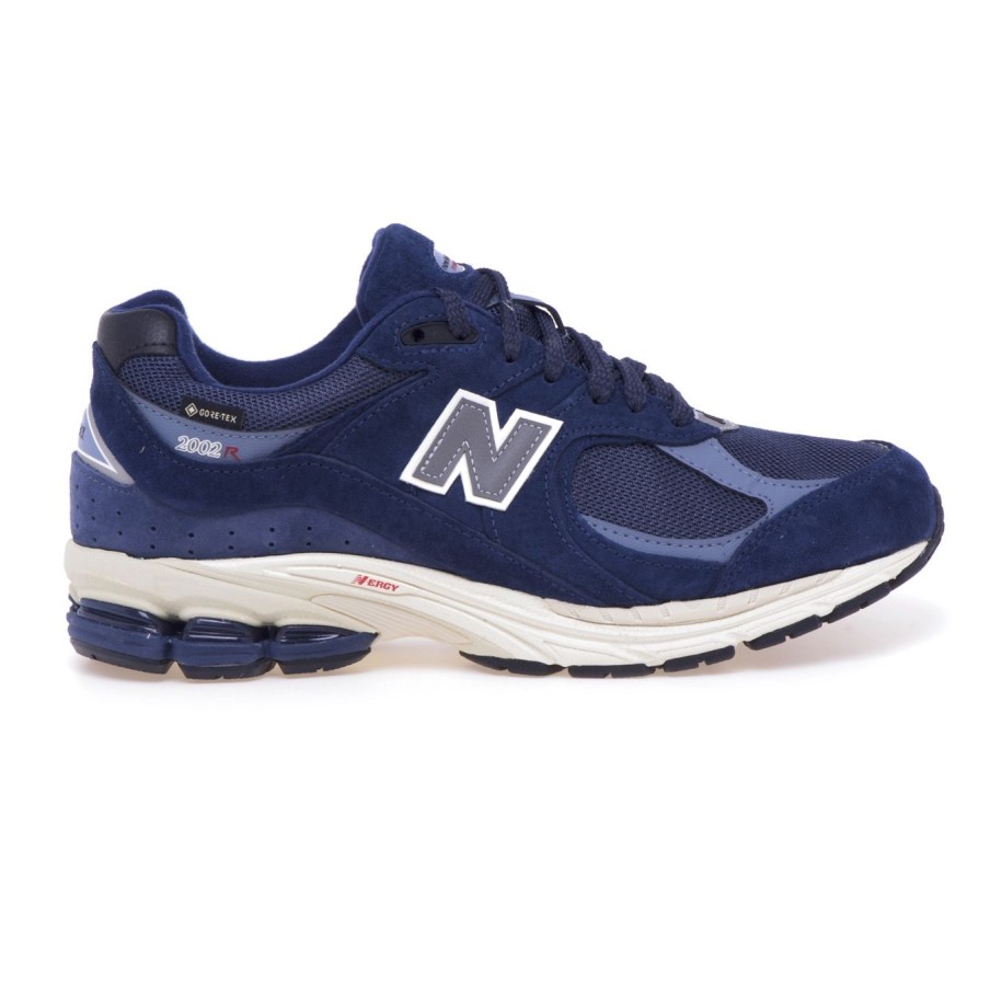 Uomo New Balance Sneakers | Sneaker New Balance 2002R Goretex In Camoscio E Tessuto Blu