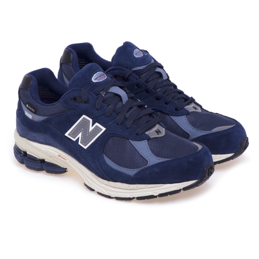 Uomo New Balance Sneakers | Sneaker New Balance 2002R Goretex In Camoscio E Tessuto Blu