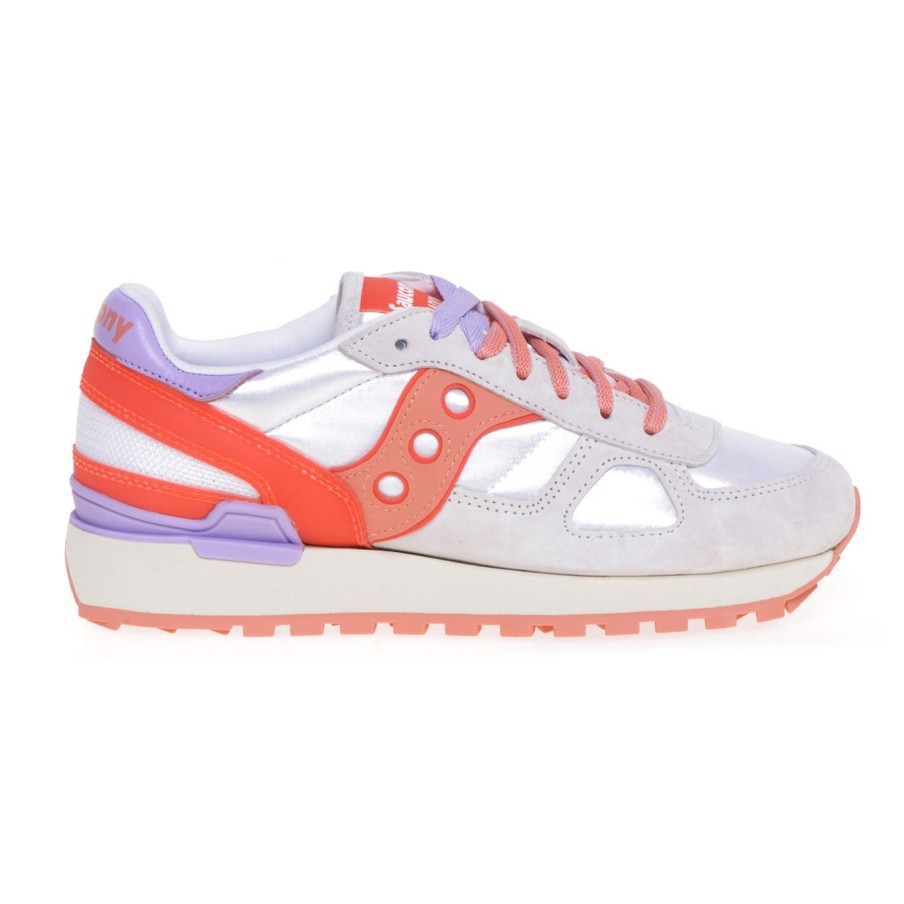 Donna Saucony Sneakers | Sneaker Saucony Shadow Og Shiny In Camoscio E Tessutobianco