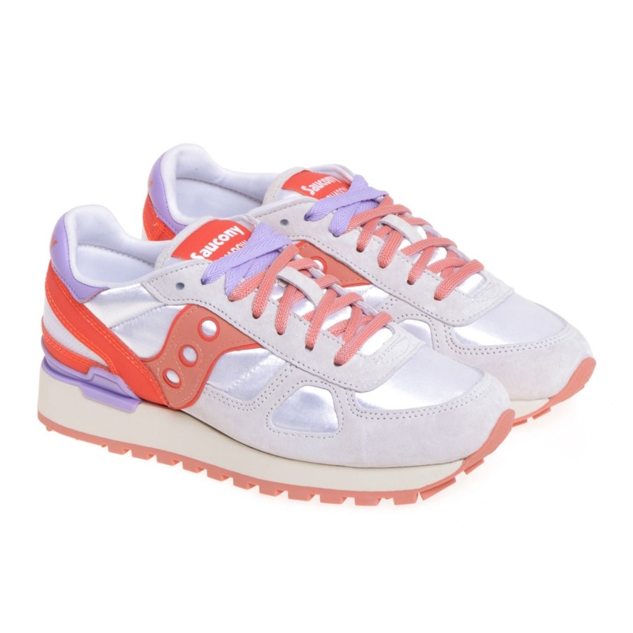 Donna Saucony Sneakers | Sneaker Saucony Shadow Og Shiny In Camoscio E Tessutobianco