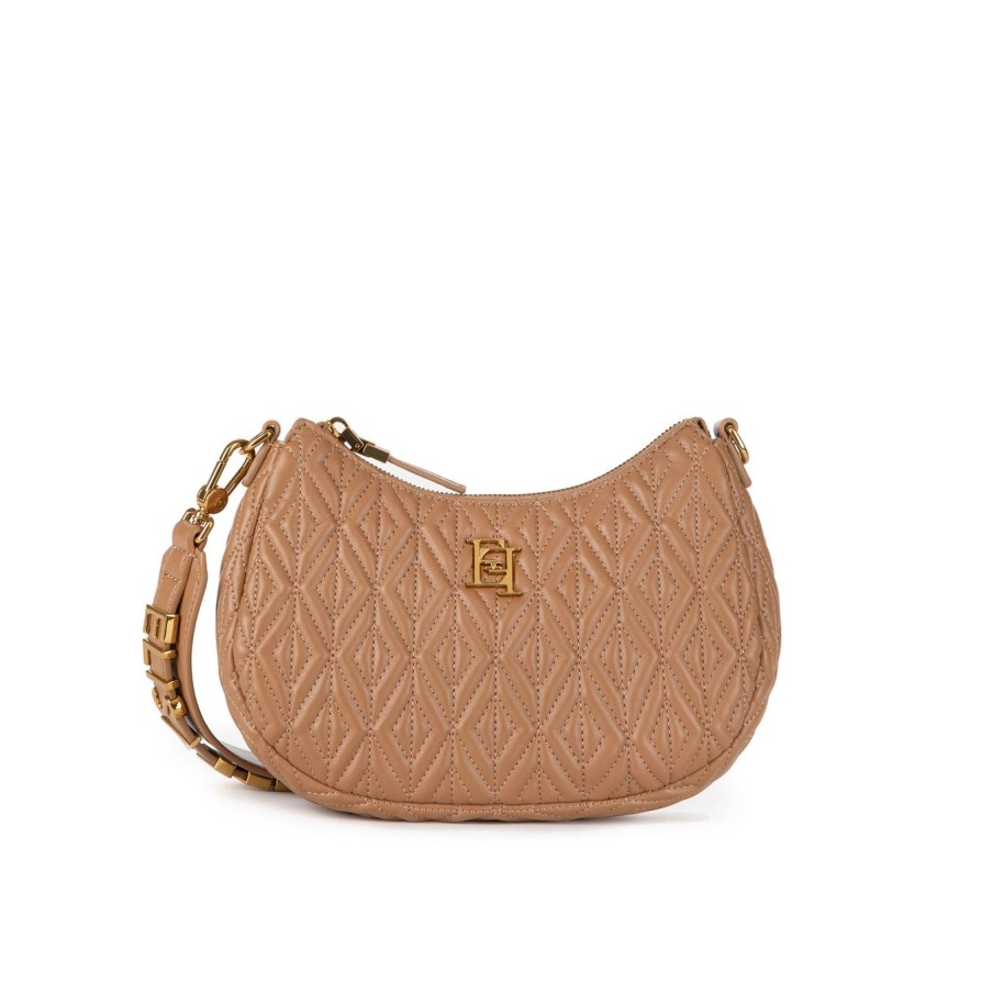 Donna Elisabetta Franchi Borse | Borsa A Spalla Elisabetta Franchi In Ecopelle Matelasse Mou