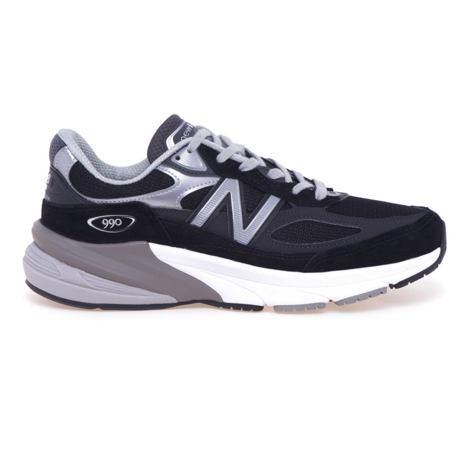 Uomo New Balance Sneakers | Sneaker New Balance 990 V6 In Camoscio E Tessutonero