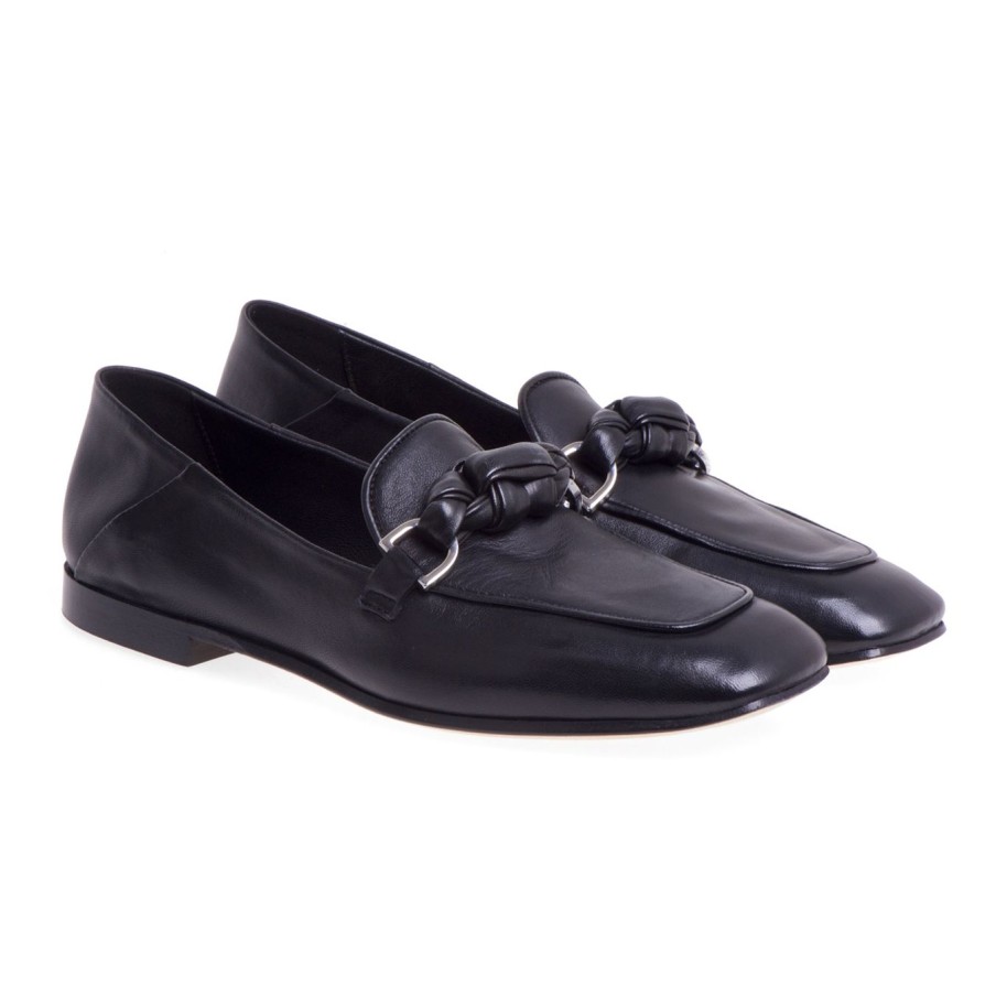 Donna Fru.it Mocassini E Ballerine | Mocassino Fru.It In Pelle Con Morsetto Annodaturenero