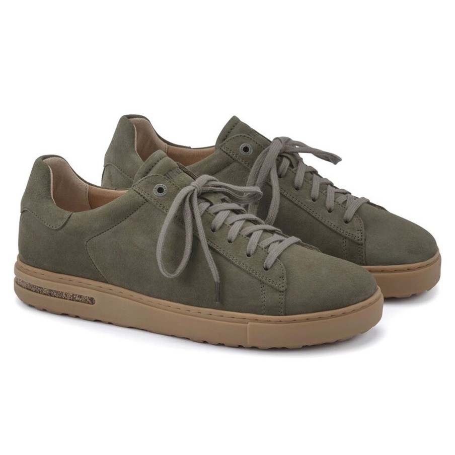 Uomo Birkenstock Sneakers | Sneaker Birkenstock Band Low In Camoscio Verde Mil.