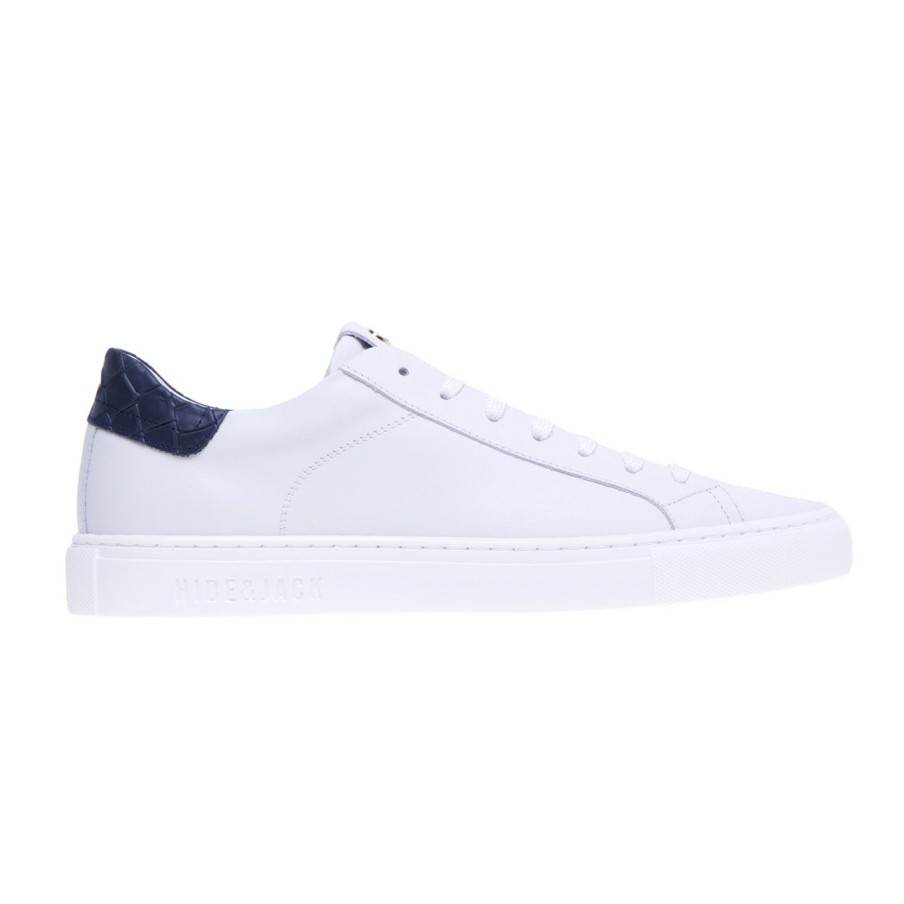 Uomo Hide & Jack Sneakers | Sneaker Hide & Jack In Pelle Con Talloncino Stampa Coccobianco