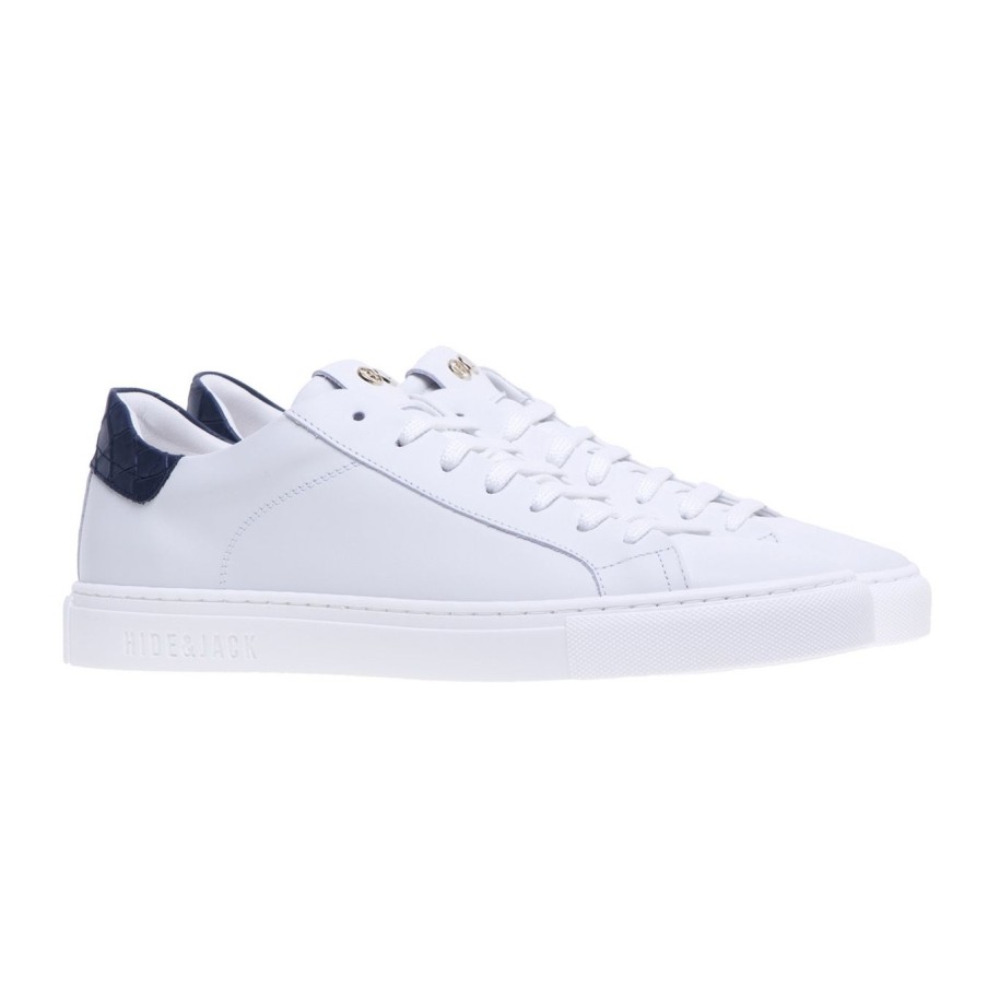 Uomo Hide & Jack Sneakers | Sneaker Hide & Jack In Pelle Con Talloncino Stampa Coccobianco