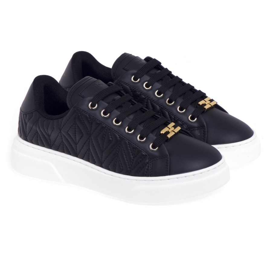 Donna Elisabetta Franchi Sneakers | Sneaker Elisabetta Franchi In Nappa Matelassenero