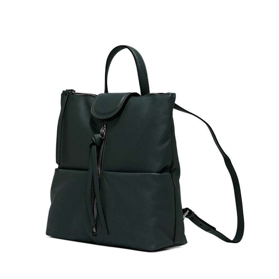 Donna Gianni Chiarini Zaini | Zaino Gianni Chiarini "Giada" In Pelle Martellatadeep Green