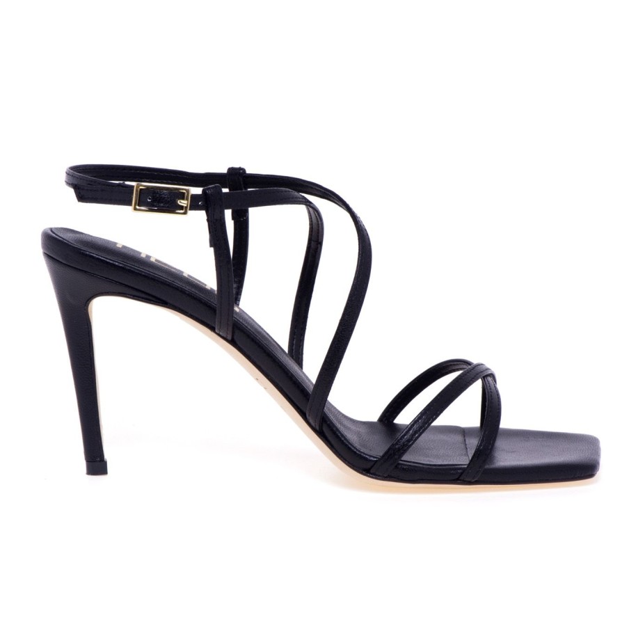 Donna Ncub Sandali | Sandalo In Pelle Ncub Con Tacco 85 Mmnero