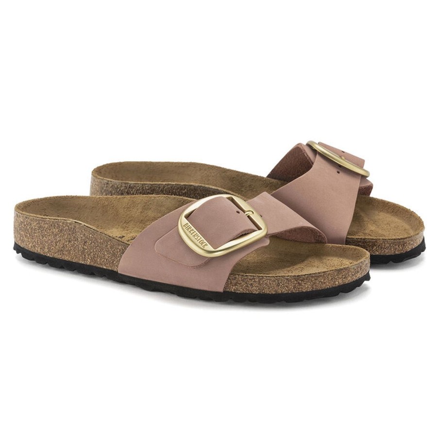 Donna Birkenstock Ciabatte E Sabot | Ciabatta Birkenstock Madrid Con Big Buckle Rosa Antico