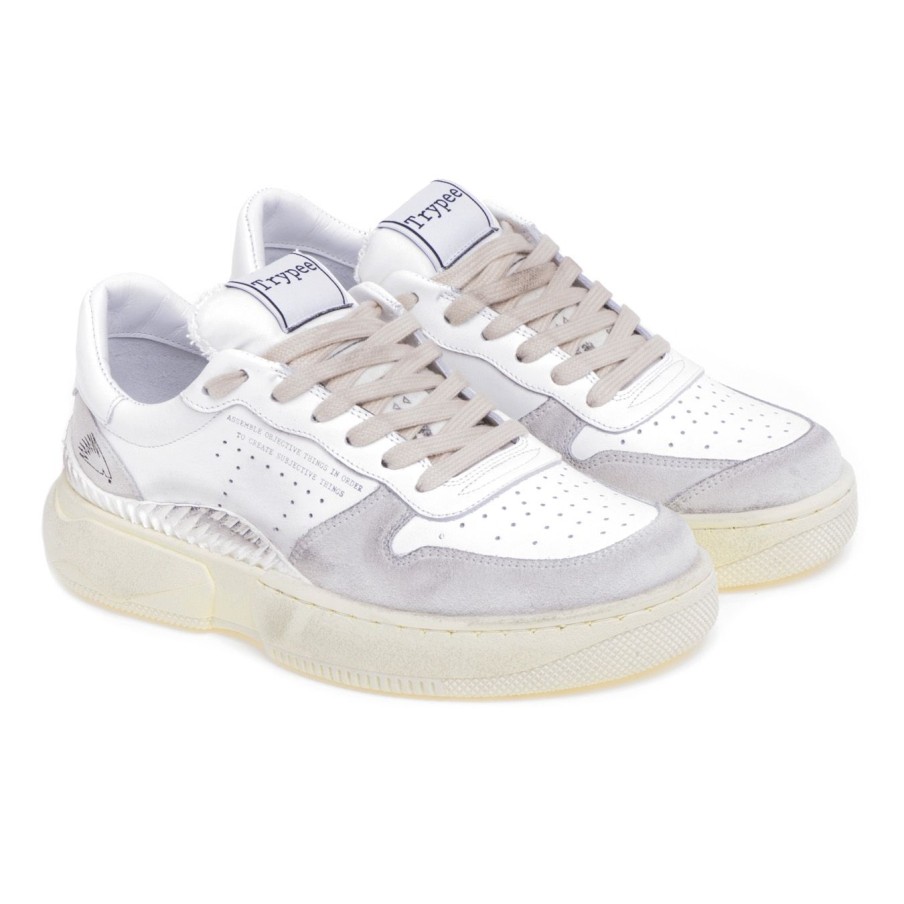 Donna Trypee Sneakers | Sneaker In Pelle Trypee Bianco