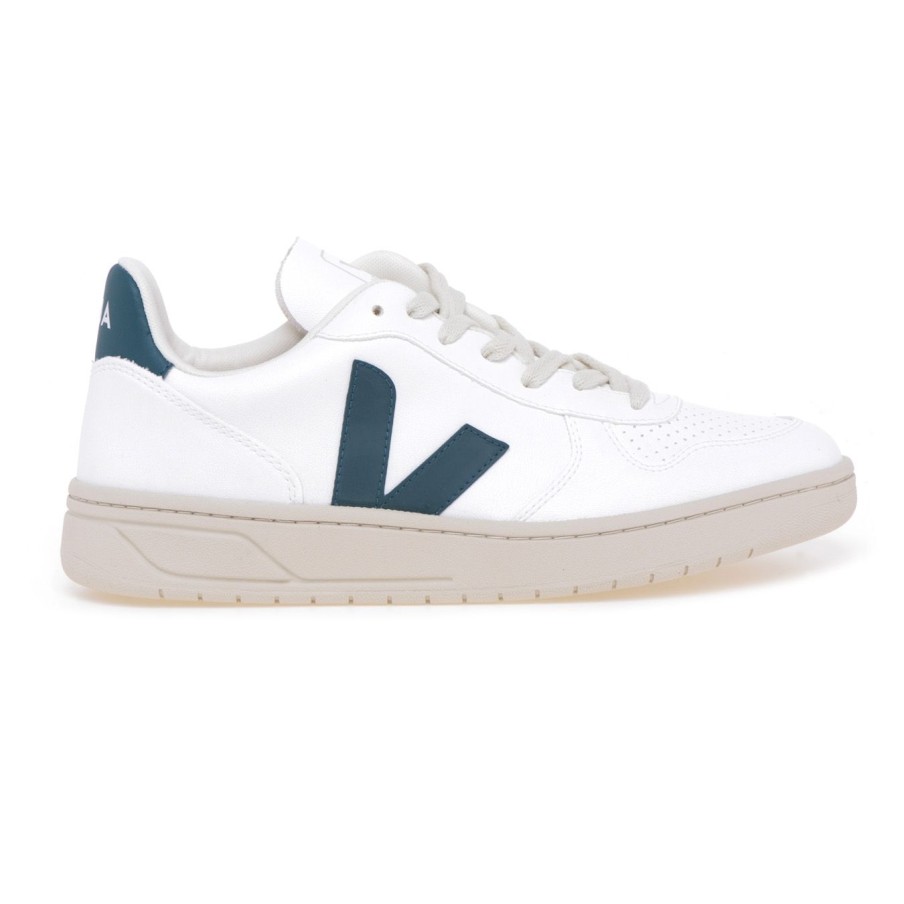 Uomo Veja Sneakers | Sneaker Veja V-10 Veganbianco - Verde