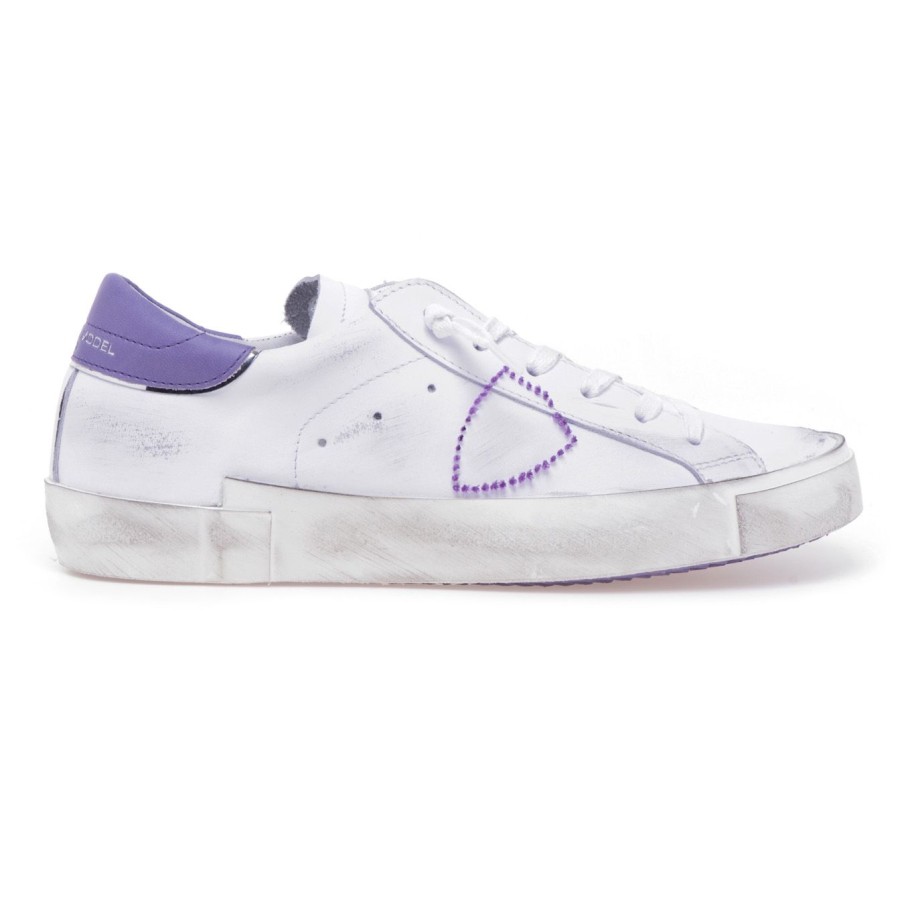 Donna Philippe Model Sneakers | Sneaker Philippe Model Prsx In Pelle Bianco