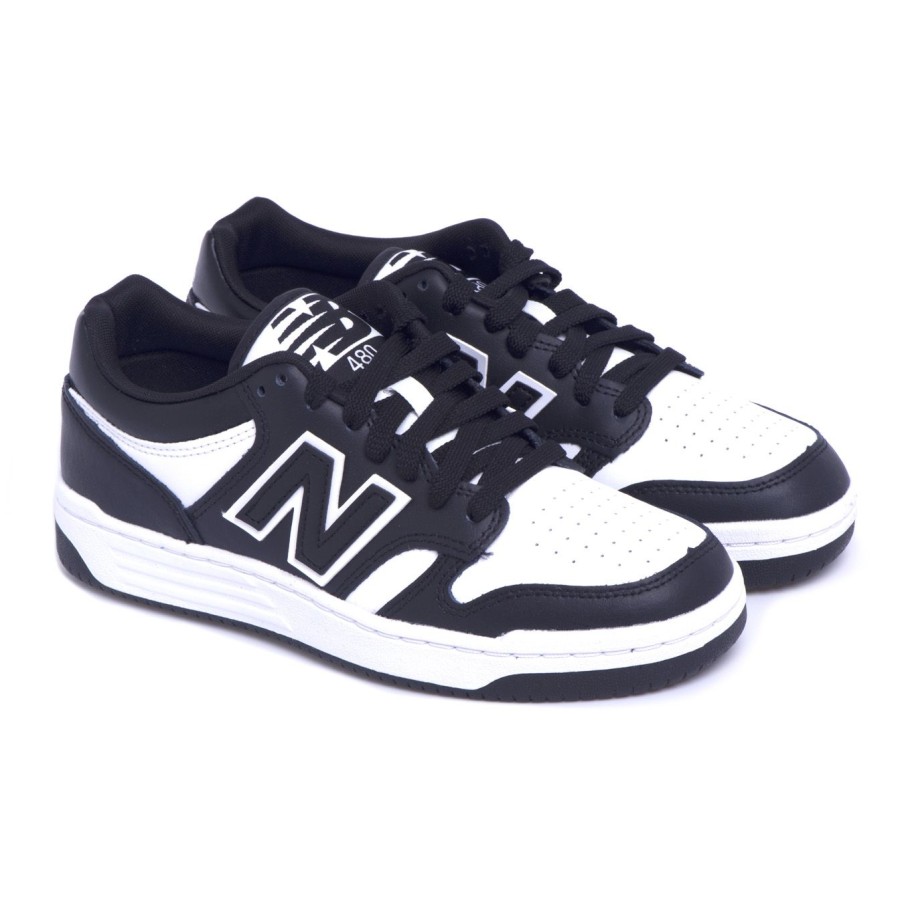 Uomo New Balance Sneakers | Sneaker New Balance 480 In Pellebianco - Nero