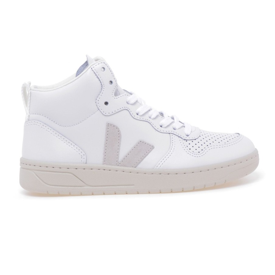 Donna Veja Sneakers | Sneaker Veja V-15 In Pellebianco-Blu