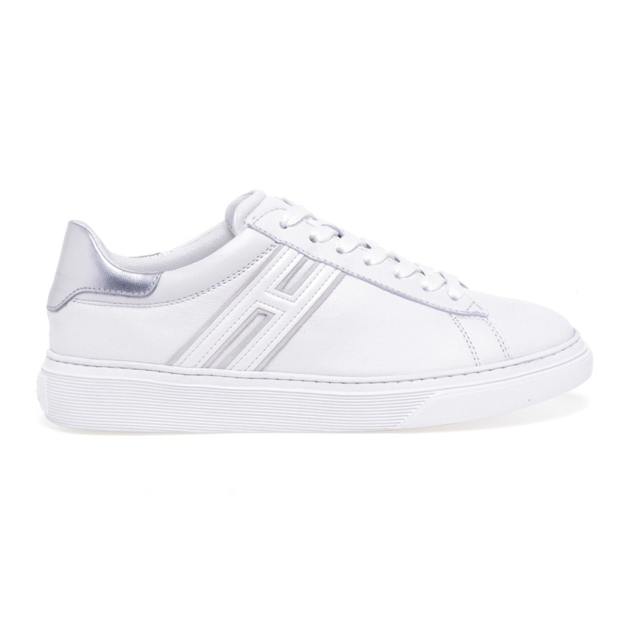 Donna Hogan Sneakers | Sneaker Hogan H365 In Pellebianco - Argento