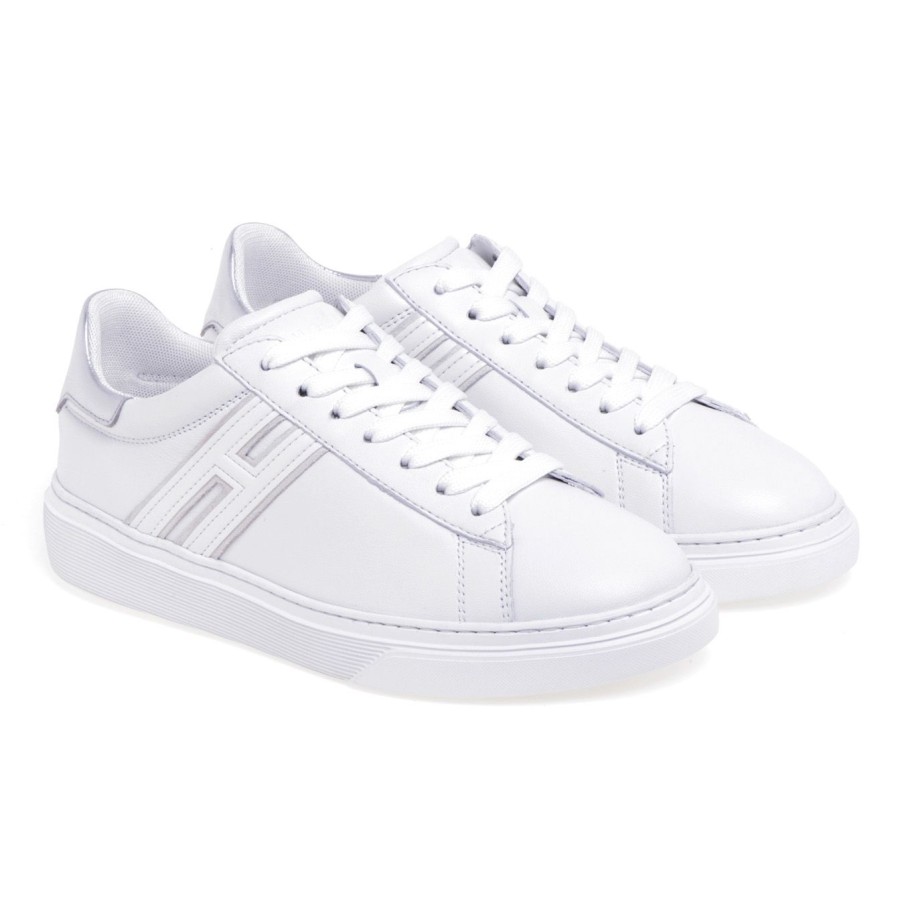 Donna Hogan Sneakers | Sneaker Hogan H365 In Pellebianco - Argento