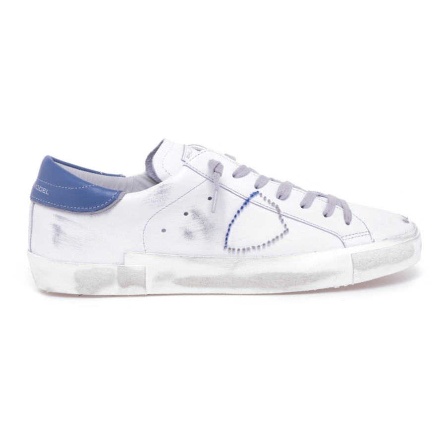 Uomo Philippe Model Sneakers | Sneaker Philippe Model Prsx In Pelle Bianco