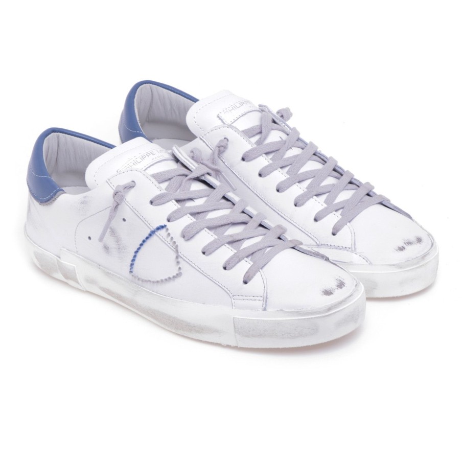 Uomo Philippe Model Sneakers | Sneaker Philippe Model Prsx In Pelle Bianco