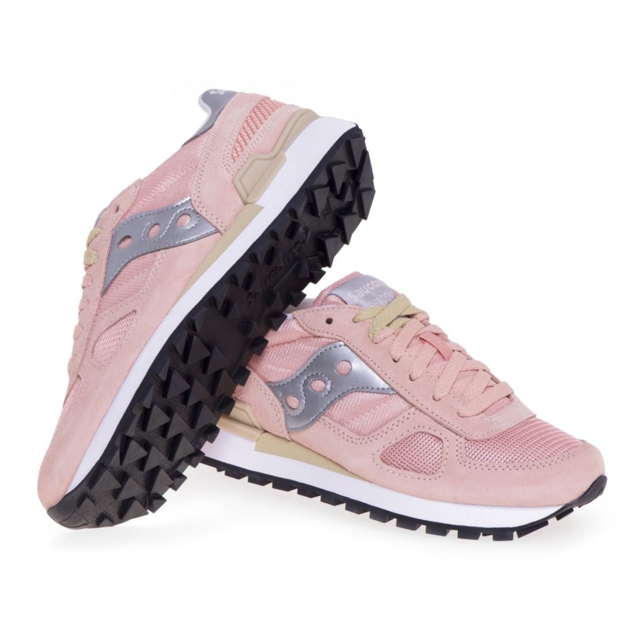 Donna Saucony Sneakers | Sneaker Saucony Shadow In Camoscio E Tessuto Rosa