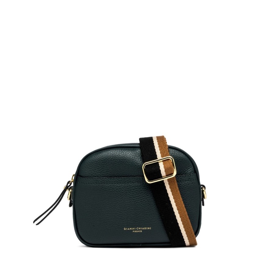 Donna Gianni Chiarini Tracolle | Borsa A Tracolla Gianni Chiarini "Nina" In Pelle Martellatadeep Green