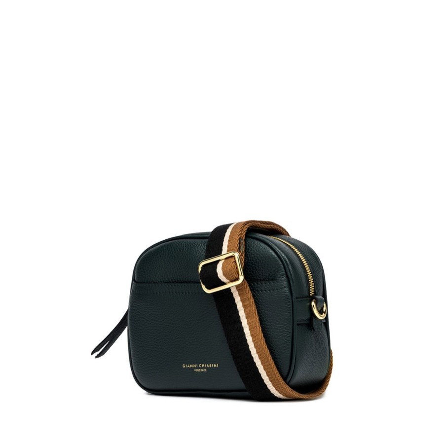 Donna Gianni Chiarini Tracolle | Borsa A Tracolla Gianni Chiarini "Nina" In Pelle Martellatadeep Green