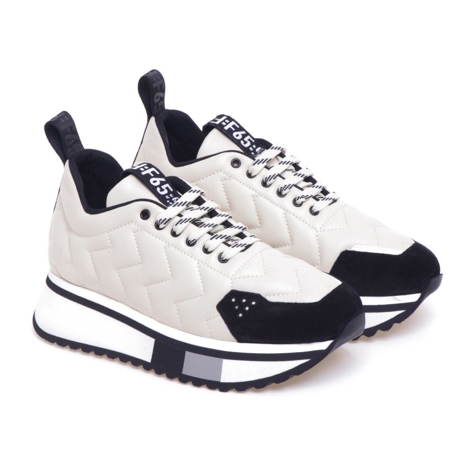 Donna Fabi Sneakers | Sneaker Fabi F65 In Pelle Imbottitaburro