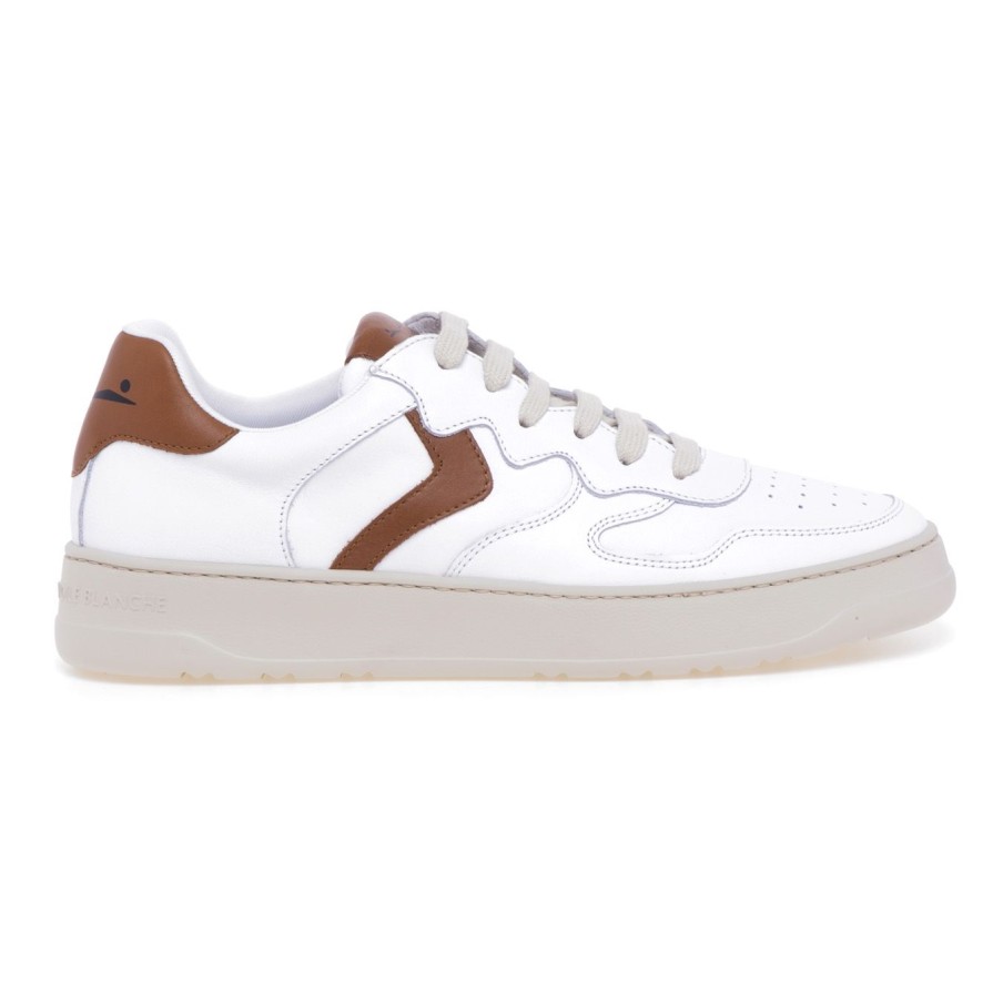 Donna Voile Blanche Sneakers | Sneaker Basket Voile Blanche Layton In Nappa Bianco