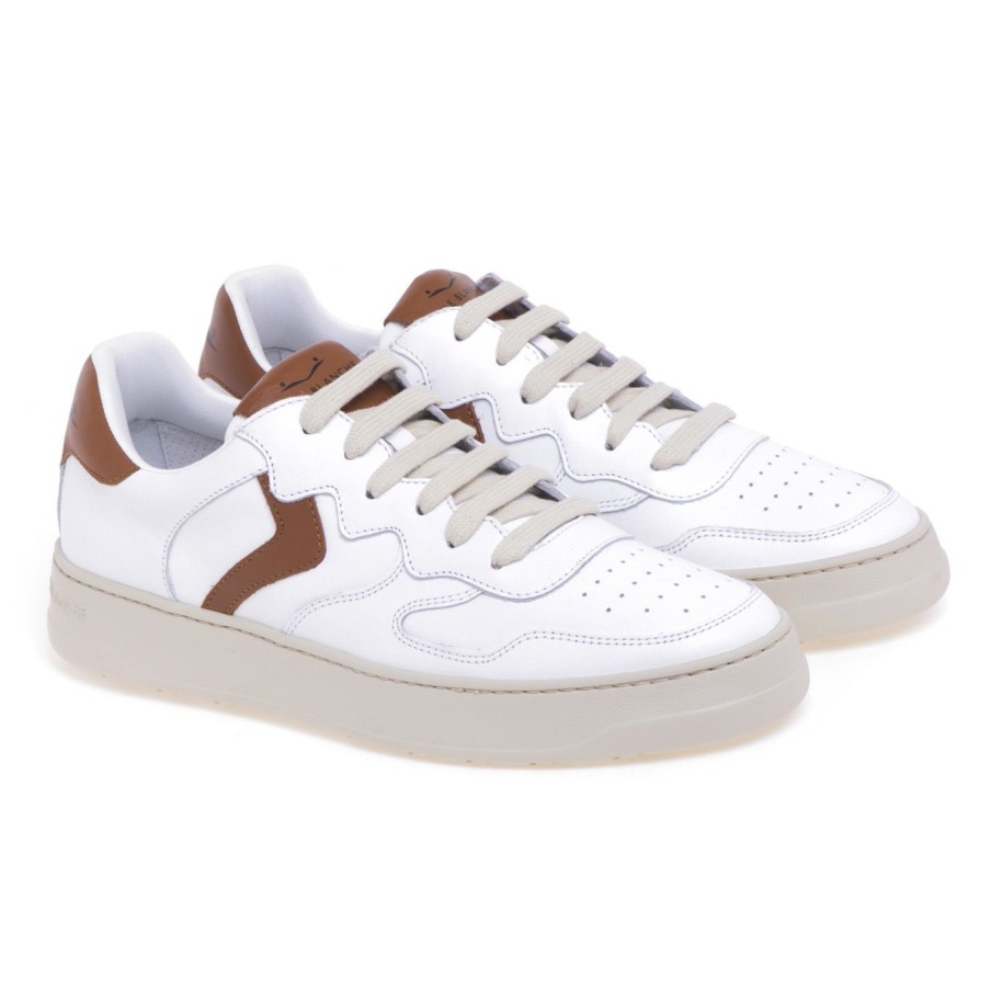 Donna Voile Blanche Sneakers | Sneaker Basket Voile Blanche Layton In Nappa Bianco