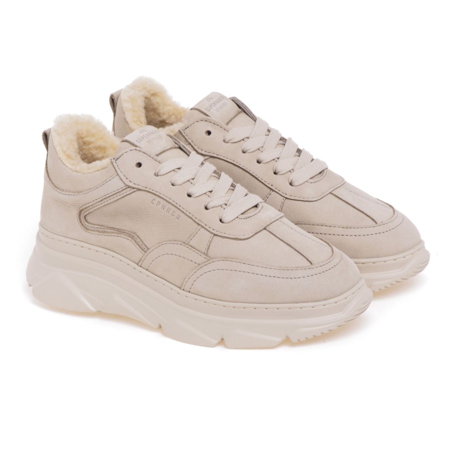 Donna Copenhagen Sneakers | Sneaker Copenhagen In Nabuck Con Fodera In Teddy Beige