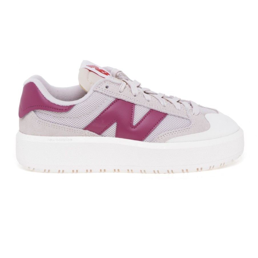 Donna New Balance Sneakers | Sneaker New Balance Ct302 In Camoscio E Tessuto Beige - Ciclamino