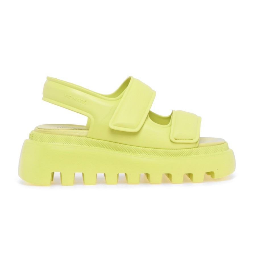 Donna Vic Matie' Sandali | Sandalo Vic Matie In Eva Con Platformverde Lime