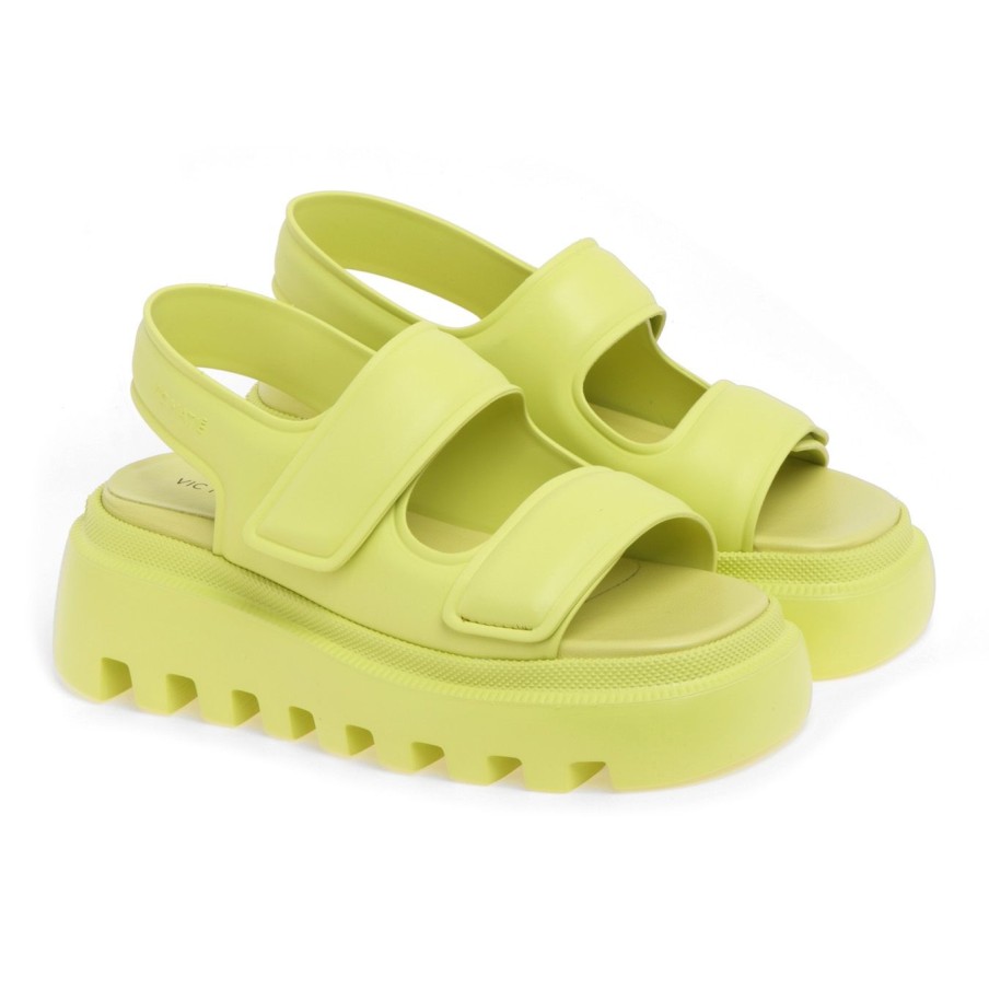 Donna Vic Matie' Sandali | Sandalo Vic Matie In Eva Con Platformverde Lime