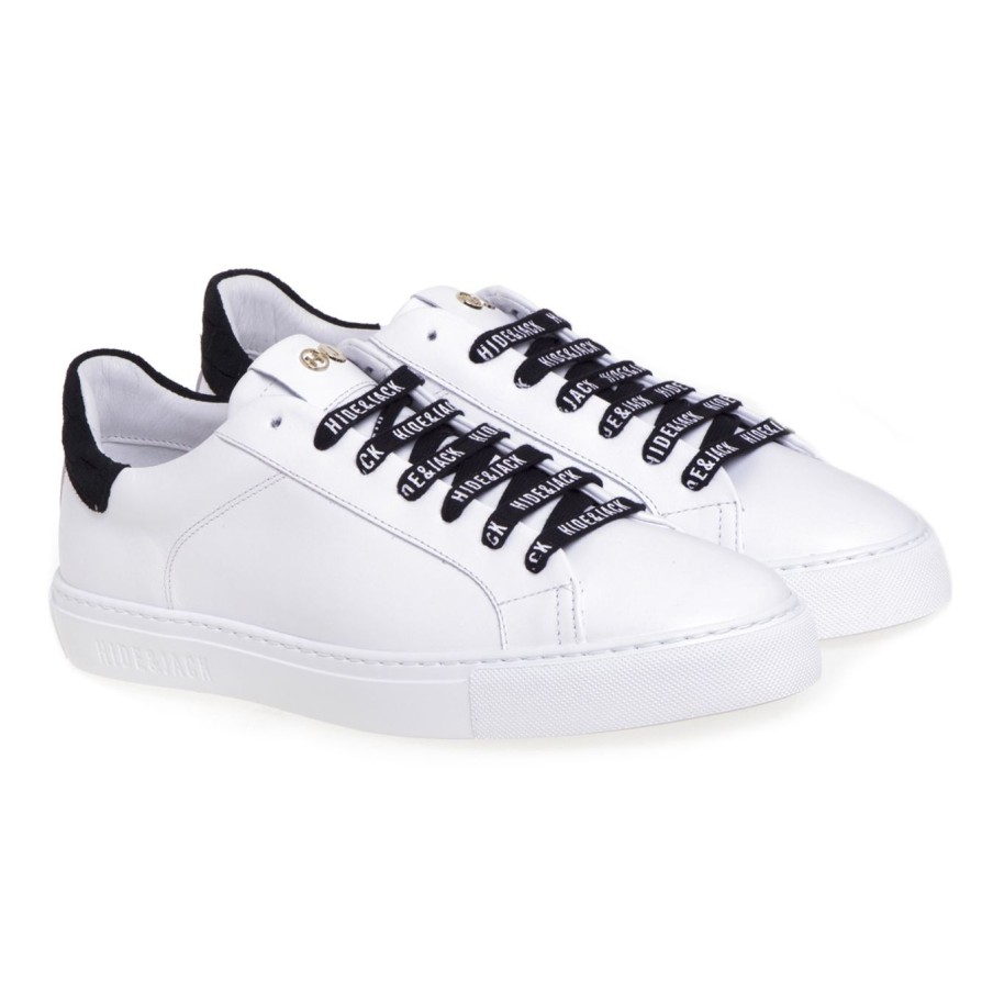 Uomo Hide & Jack Sneakers | Sneaker Hide & Jack Essence Street In Pelle Bianco