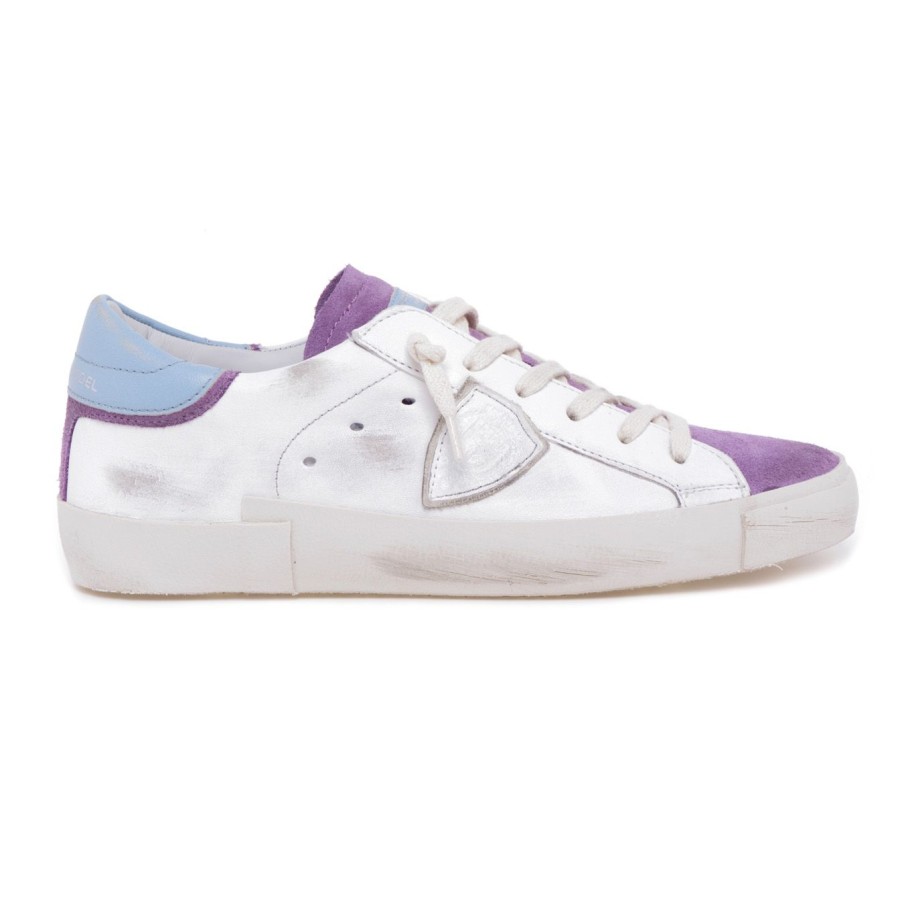 Donna Philippe Model Sneakers | Sneaker Philippe Model Paris In Pellebianco