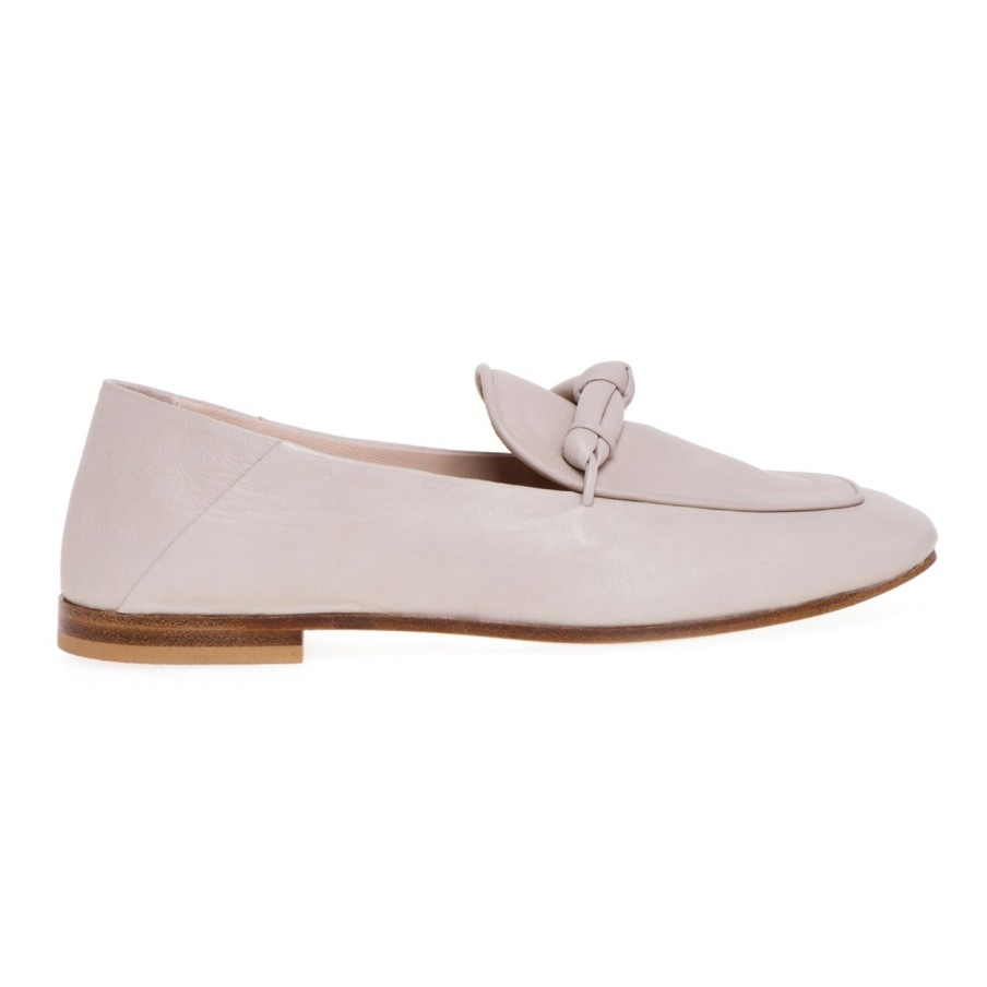 Donna Fru.it Mocassini E Ballerine | Mocassino Fru.It In Pelle Con Morsetto Beige