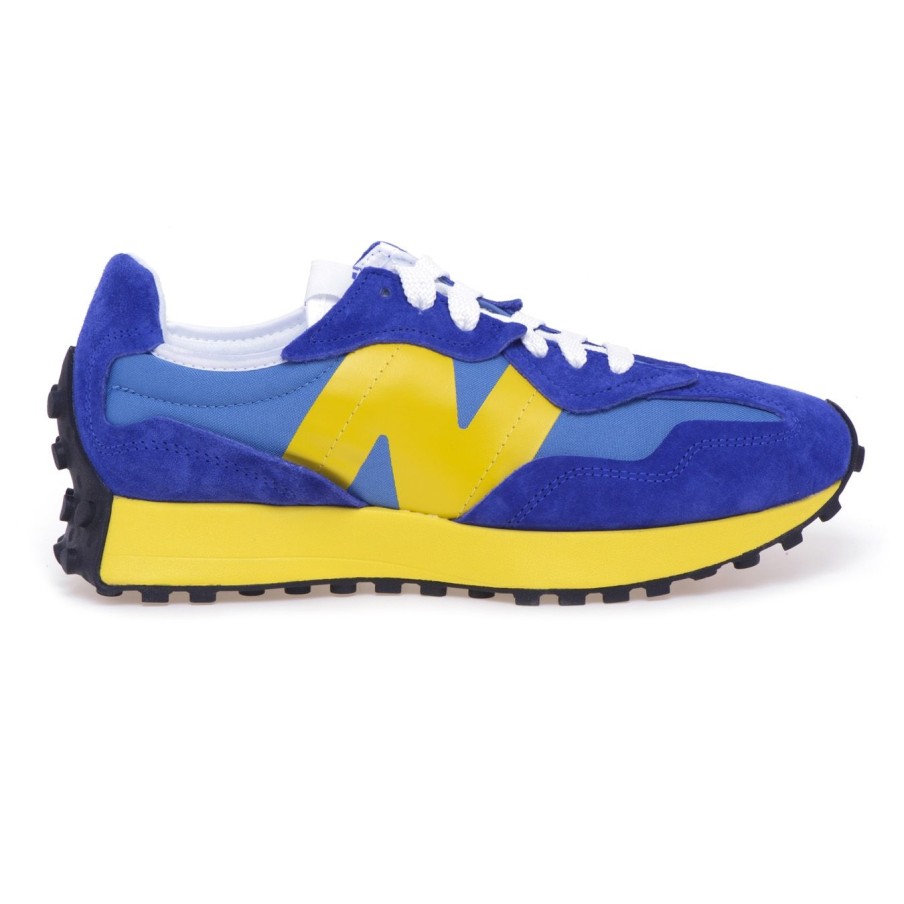 Uomo New Balance Sneakers | Sneaker New Balance 327 In Camoscio E Tessuto Bluette