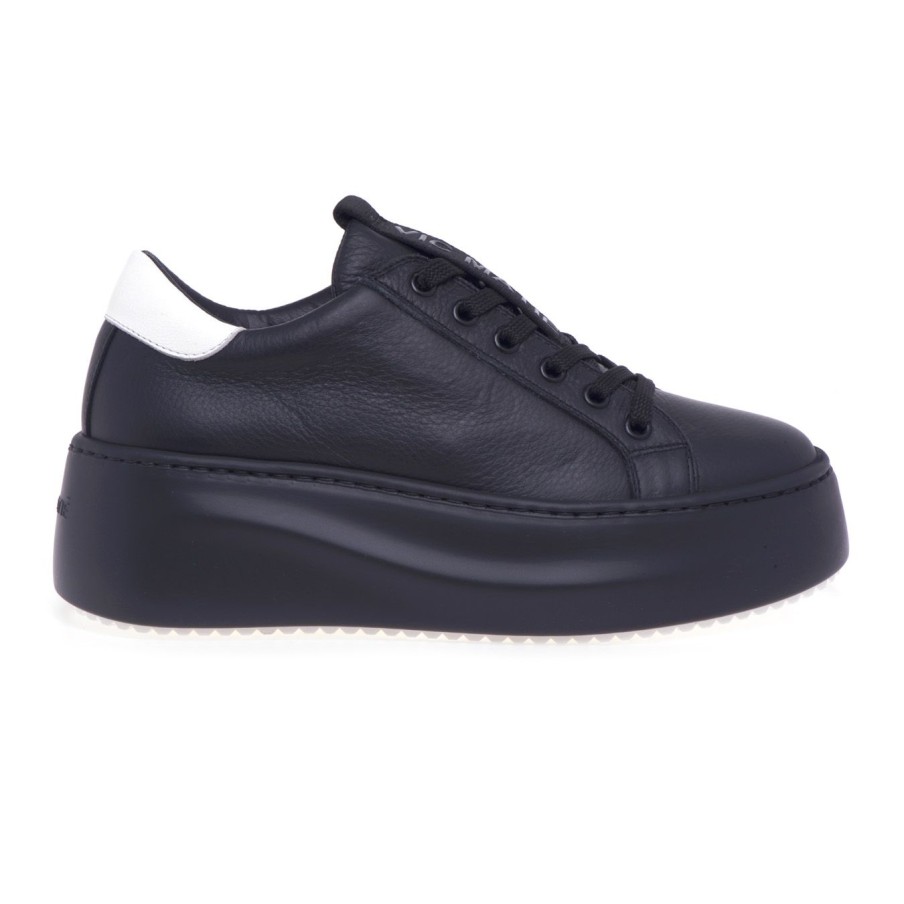 Donna Vic Matie' Sneakers | Sneaker Vic Matie In Pelle Martellatanero